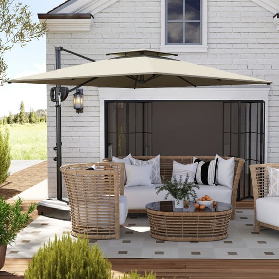 4goodz Zweefparasol vierkant 247 cm met parasolvoet kantelbaar en draaibaar - - Image 2
