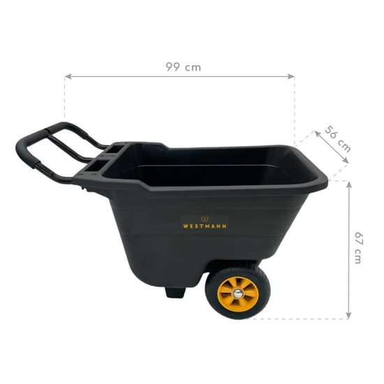 Westmann Prakta s kleine plastic kruiwagen capaciteit 90 liter - Image 4