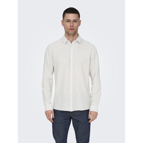 Only & Sons Onscaiden life ls stripe linen 660 - Image 1