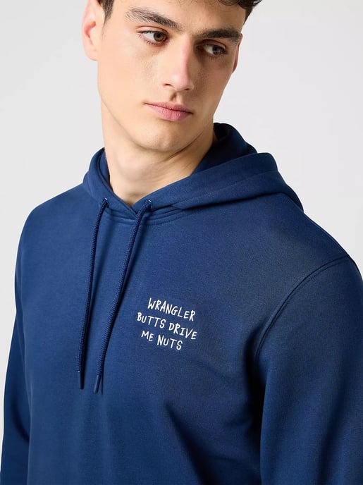 Wrangler - EMBROIDERY HOODIE NAVY - Image 4
