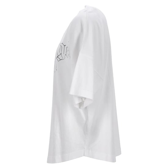 Oversized T-shirt met Palm Angels-logo in wit katoen - Image 2
