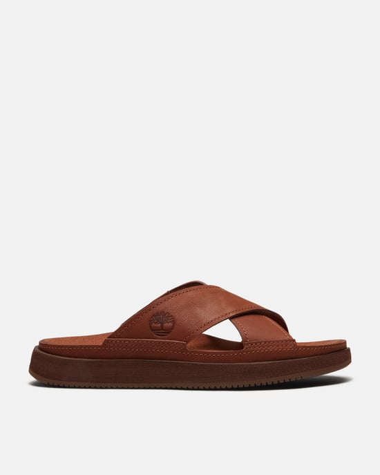 Casco Cove Cross Strap Sandals in Brown - Image 2