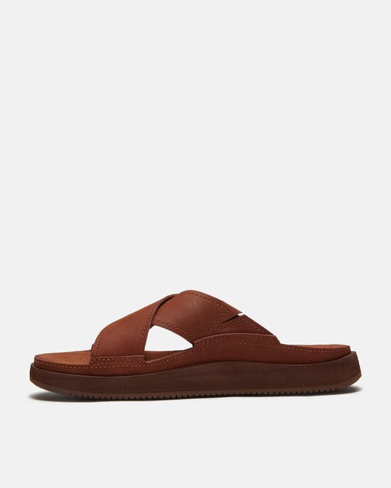 Casco Cove Cross Strap Sandals in Brown - Image 4