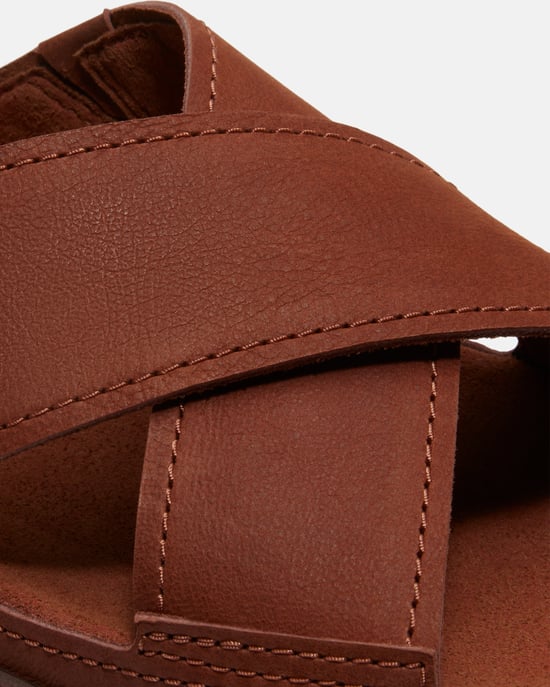 Casco Cove Cross Strap Sandals in Brown - Image 5