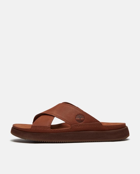 Casco Cove Cross Strap Sandals in Brown - Image 6
