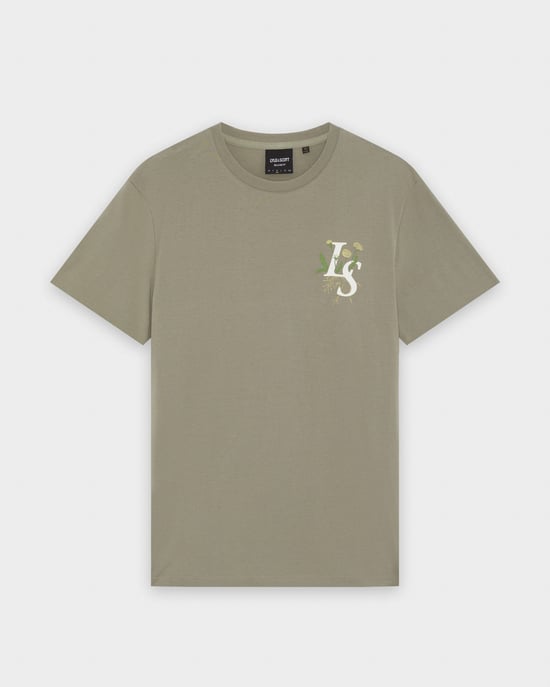 Grafische T-shirt in Salie Groen - Image 1