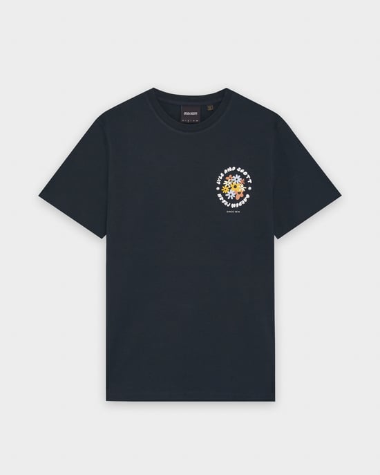 Z271 Lyle & Scott Natur T-shirt i Mörkblå - Image 2