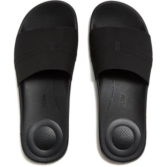 Fitflop iQushion Pool Sandaler i Polyuretan för Herrar - Helt Svarta Sandaler - Image 3