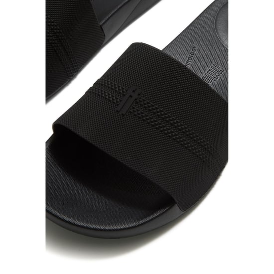 Fitflop iQushion Pool Sandaler i Polyuretan för Herrar - Helt Svarta Sandaler - Image 6