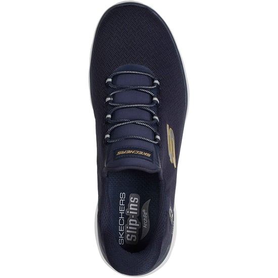 Skechers Arch Fit Summits Kynor Polyester Men's Navy/Yellow Trainers - Image 3