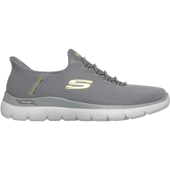 Skechers Arch Fit Summits Kynor Polyester Men's Grey/Lime Trainers - Image 5