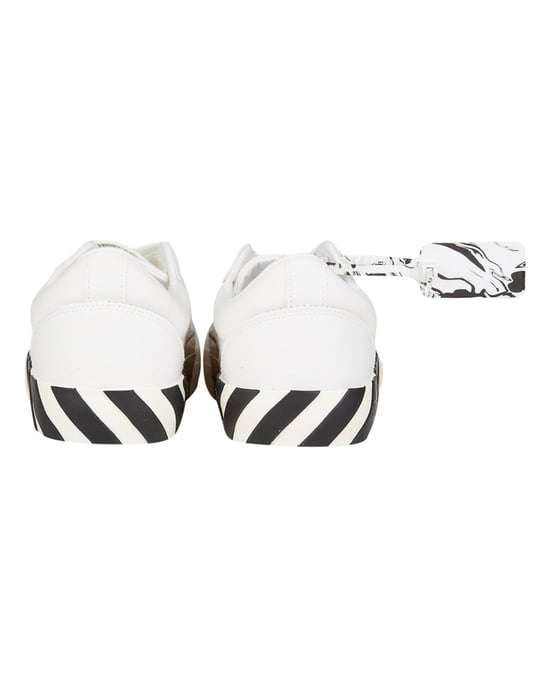 Off-White Low Vulcanized Eco Canvas Sneakers - White Navy Blue - Image 4