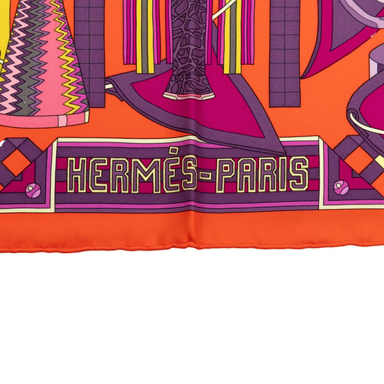 Pre-owned Les Trophee Silk Scarf 90 - Image 3