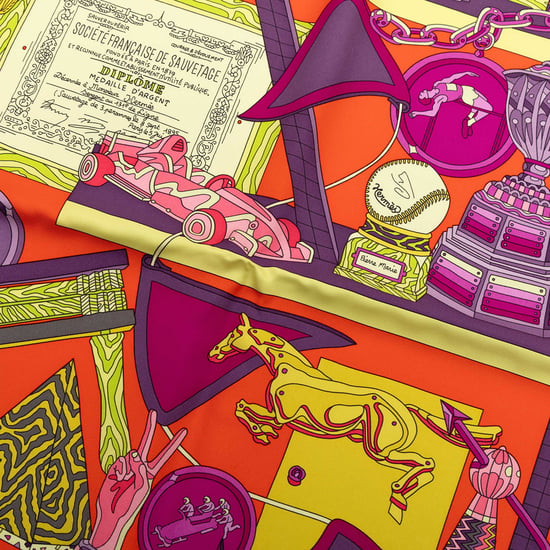 Pre-owned Les Trophee Silk Scarf 90 - Image 4