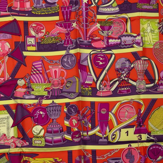 Pre-owned Les Trophee Silk Scarf 90 - Image 6