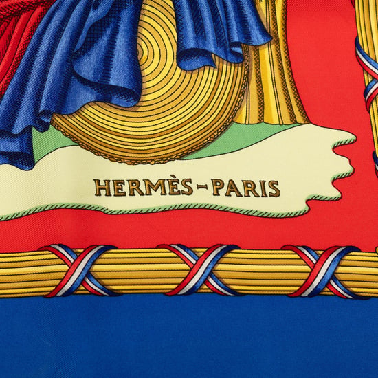 Begagnad Republique Francaise Liberte Egalite Fraternite Silkscarf 90 - Image 3