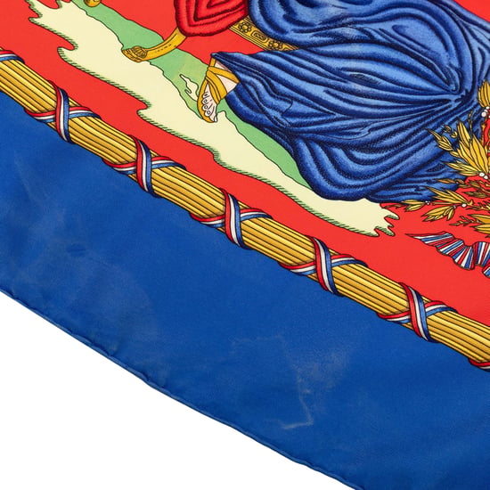 Begagnad Republique Francaise Liberte Egalite Fraternite Silkscarf 90 - Image 4