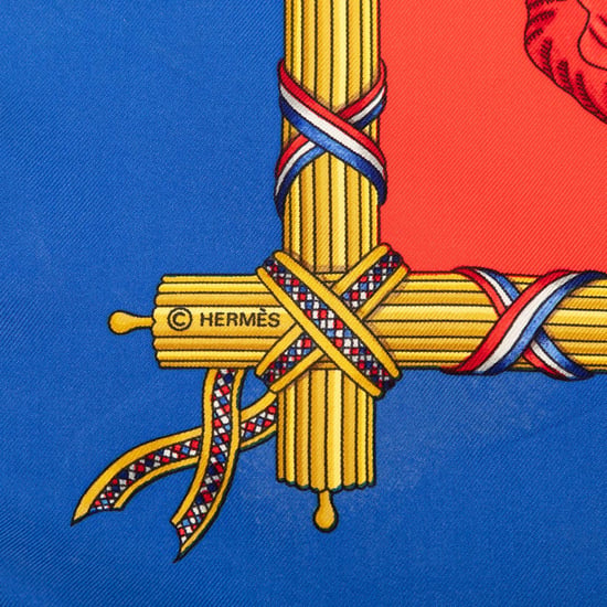Begagnad Republique Francaise Liberte Egalite Fraternite Silkscarf 90 - Image 6
