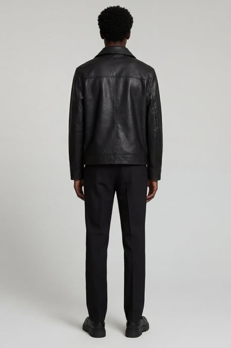 Reece Harrington Leather Jacket in Black - Image 2