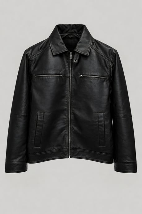 Reece Harrington Leather Jacket in Black - Image 3