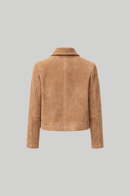 Cara Suede Jacket in Camel - Image 4