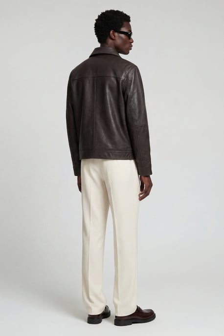 Reece Harrington Leather Jacket in Brown - Image 2