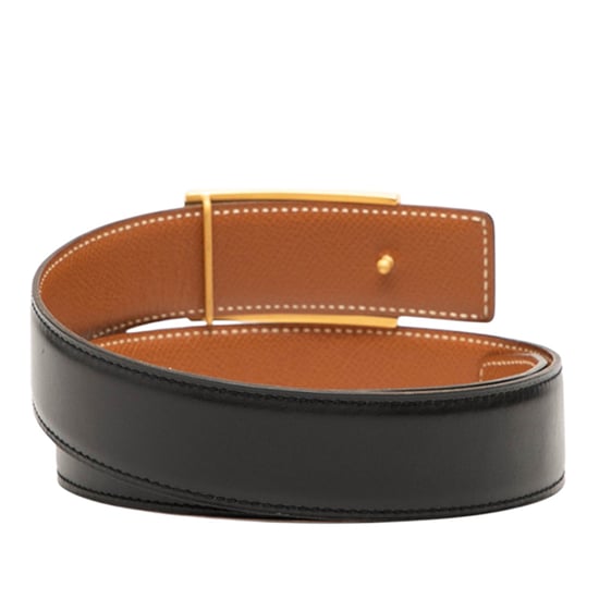 Pre-owned Box Calf Horse Buckle Belt - Image 4