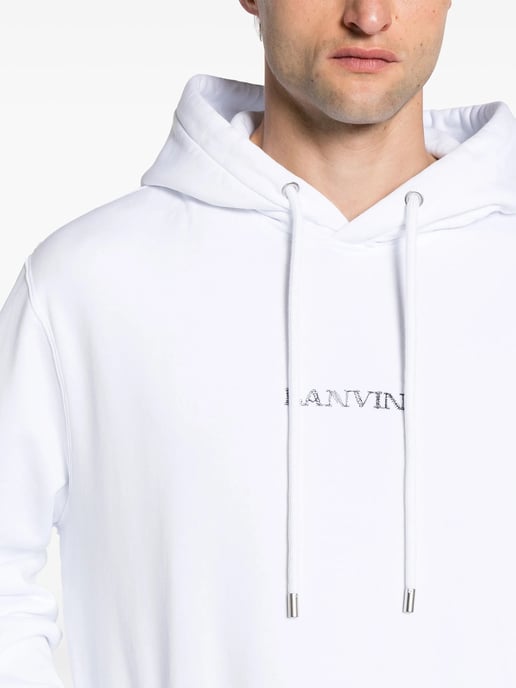 Logo Hoodie in White - Image 5