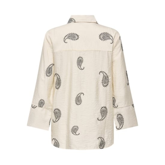 Jacqueline de Yong thea 7/8 embroidery shirt wvn 15367956 black paisley - Image 2