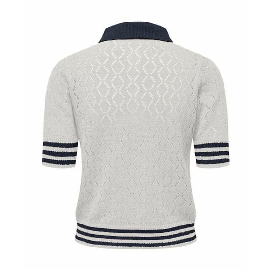 Only Onlsunny ss pointelle polo knt off-white - Image 2