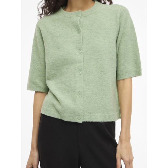 Vila viliga 2/4 o-neck knit cardigan n 14113226 smoke green - Image 2