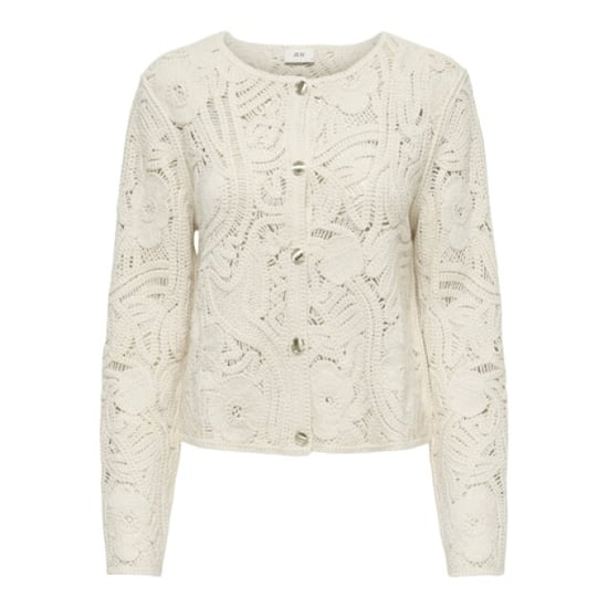Jacqueline de Yong zanka l/s crochet cardigan jrs 15372593 cloud dancer - Image 1