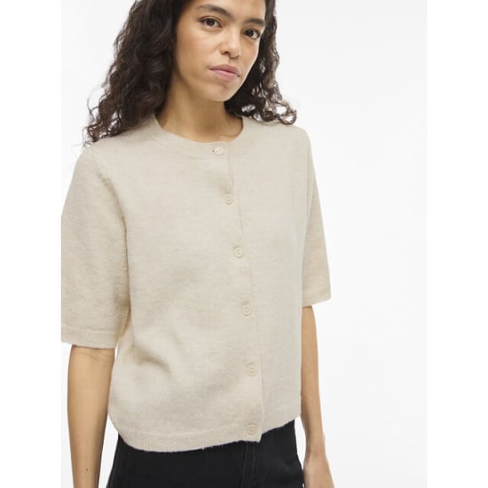 Vila viliga 2/4 o-neck knit cardigan n 14113226 birch - Image 3