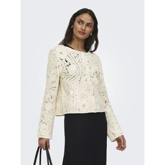 Jacqueline de Yong zanka l/s crochet cardigan jrs 15372593 cloud dancer - Image 3