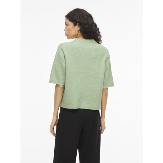 Vila viliga 2/4 o-neck knit cardigan n 14113226 smoke green - Image 5
