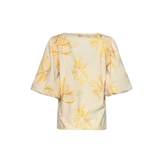 Smashed Lemon Top met geel en wit bloemenborduursel | - Image 3