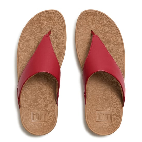 FitFlop Fitflop™ lulu leather teenslippers – bunt berry leren comfort slippers - Image 3