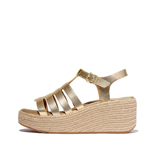 FitFlop Platfforms espadr. leather fisherman wedge sandals - Image 3