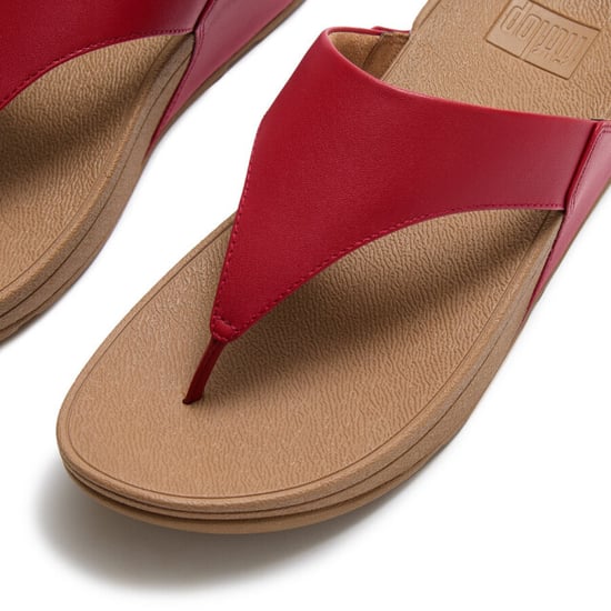 FitFlop Fitflop™ lulu leather teenslippers – bunt berry leren comfort slippers - Image 4