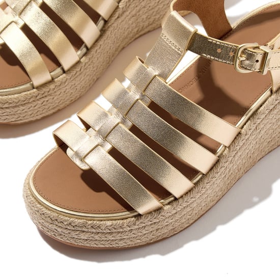 FitFlop Platfforms espadr. leather fisherman wedge sandals - Image 6