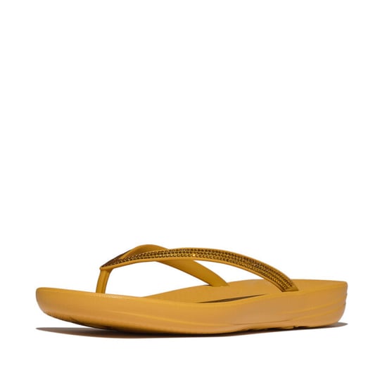 FitFlop Fitflop™ iqushion sparkle slippers – turmeric | lichtgewicht ergonomische teenslippers dames - Image 1