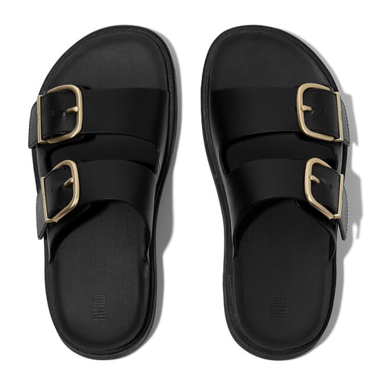 FitFlop Gen-ff buckle two-bar leather slides - Image 6