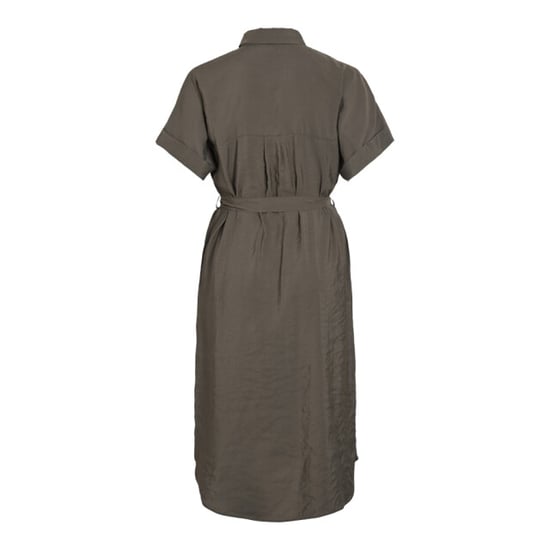 Vila Vihula ss midi shirt dress noos taupe - Image 3