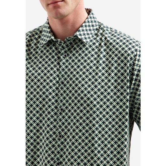 No Excess Shirt short sleeve stretch allover green - Image 5
