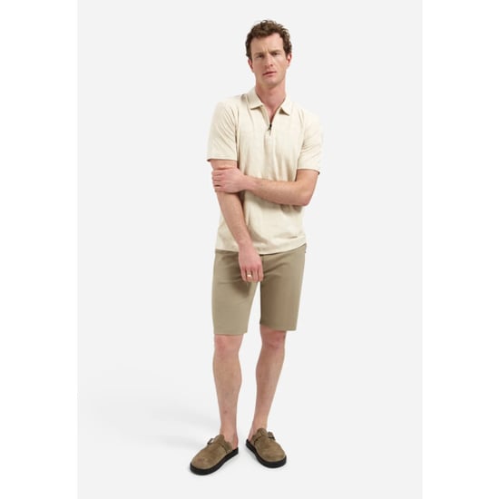 No Excess Polo half zip short sleeve jacquard desert - Image 4