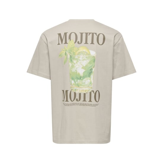 Only & Sons Onsfred life rlx ss print tee noos beige - Image 2