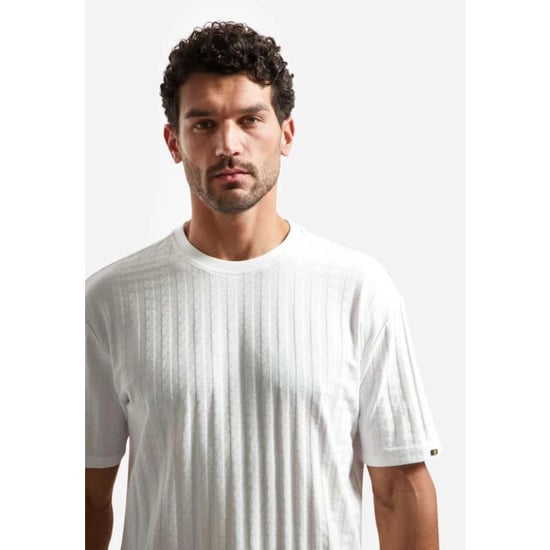 No Excess T-shirt crewneck solid relief jacqu white - Image 3