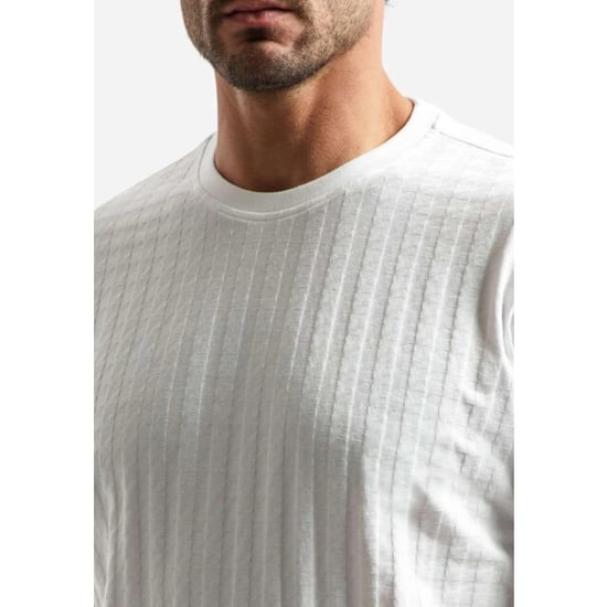 No Excess T-shirt crewneck solid relief jacqu white - Image 5