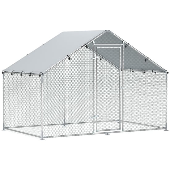4goodz Kippenren met uv-bestendig zeil en gaas voor 5-8 kippen 300x170 cm - Image 1