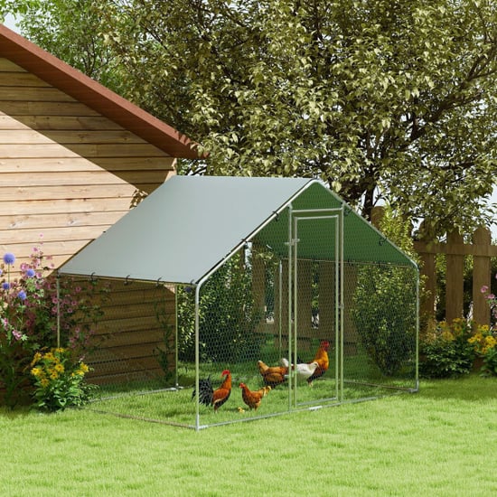 4goodz Kippenren met uv-bestendig zeil en gaas voor 5-8 kippen 300x170 cm - Image 5